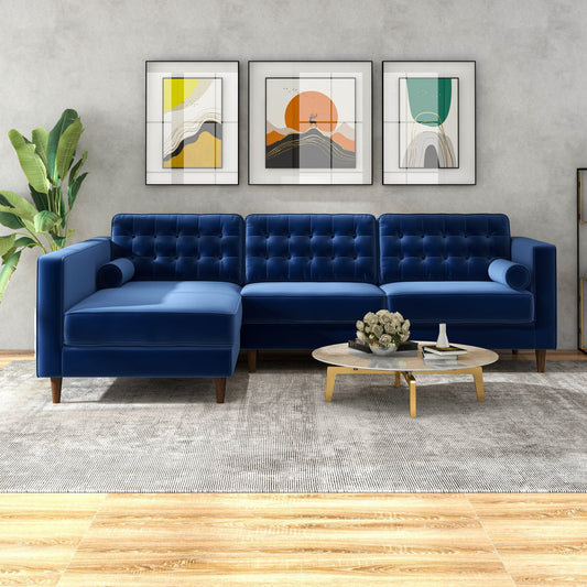 Olson Sectional Sofa (Midnight Blue) Left Chaise