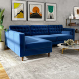 Olson Sectional Sofa (Midnight Blue) Left Chaise