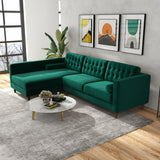 Olson Sectional Sofa (Green) Left Chaise