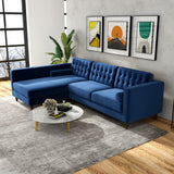 Olson Sectional Sofa (Midnight Blue) Left Chaise