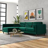 Olson Sectional Sofa (Green) Left Chaise