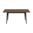 Levi Modern Style Solid Wood Rectangular Walnut Top Dining Table 63"