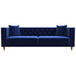 Lewis Dark Blue Velvet Sofa