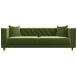 Lewis Olive Green Velvet Sofa