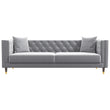 Lewis Light Gray Velvet Sofa