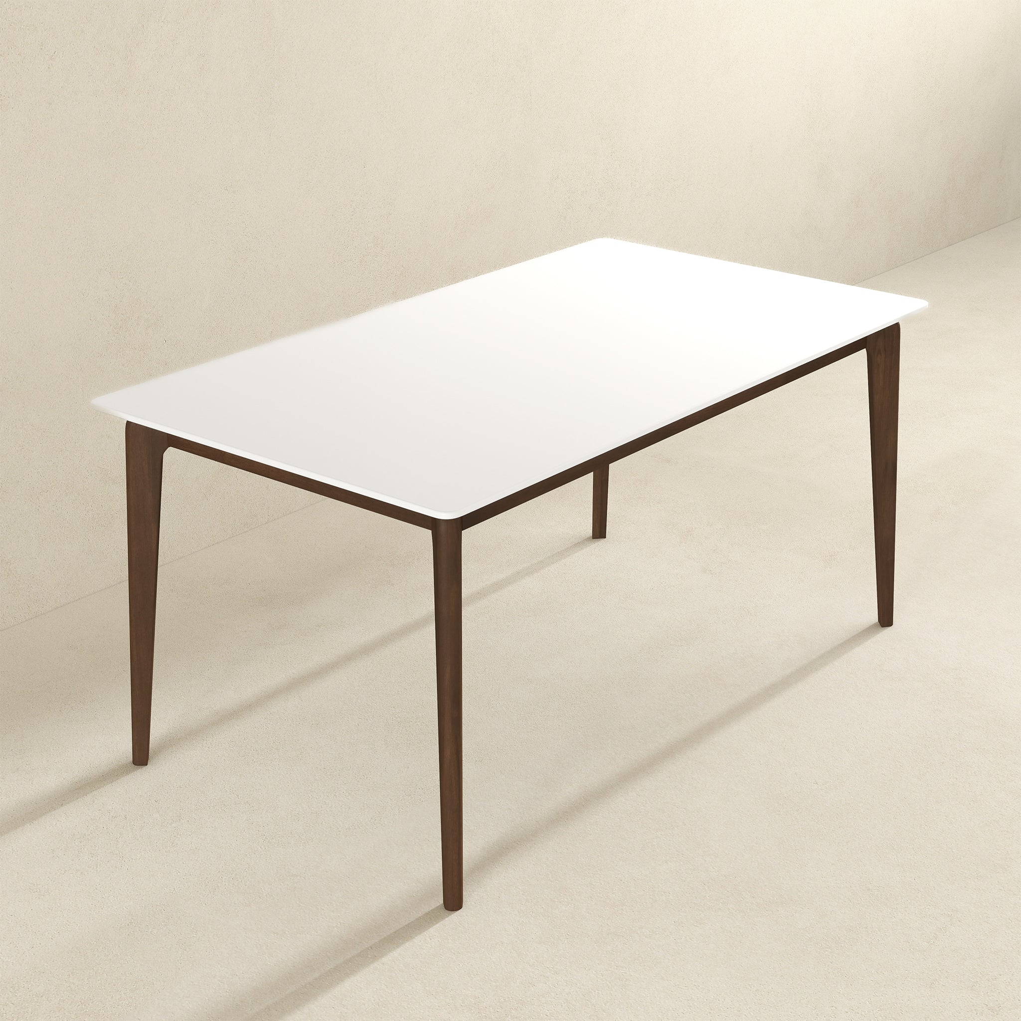 Lindsey Solid Wood White Top Dining Table