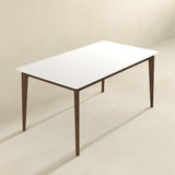 Lindsey Solid Wood White Top Dining Table