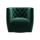 Lotte Forest Green Velvet Swivel Chair