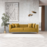 Mara Yellow Mustard Velvet Sofa