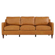 Manhattan Mid Century Modern Leather Sofa