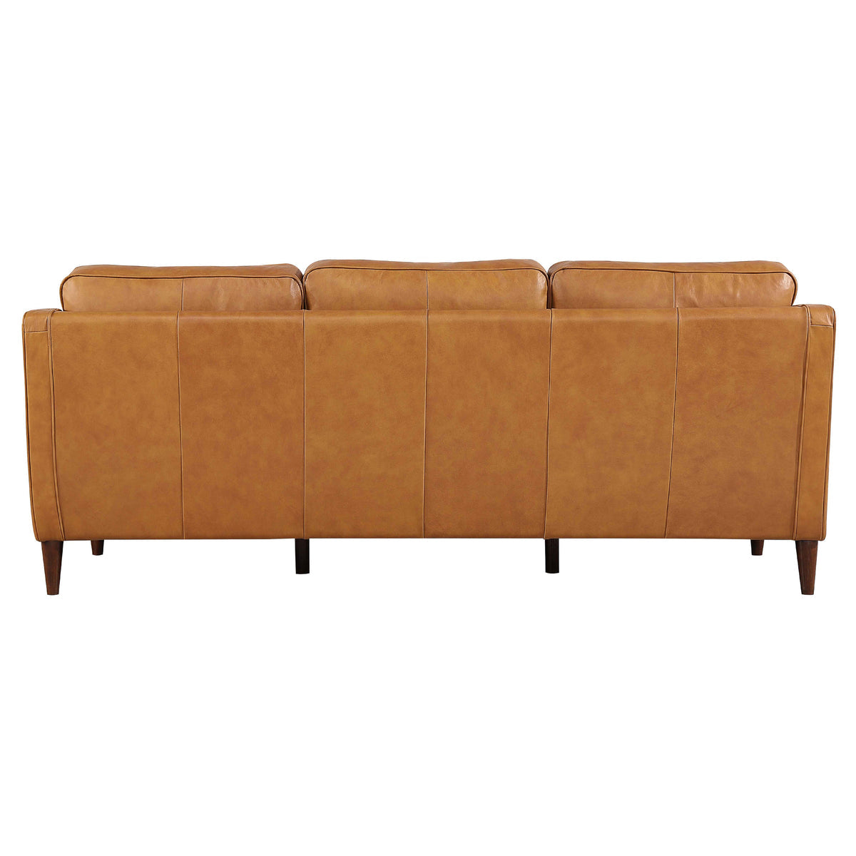 Manhattan Mid Century Modern Leather Sofa