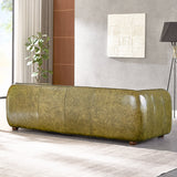 Miller Green Leather Sofa