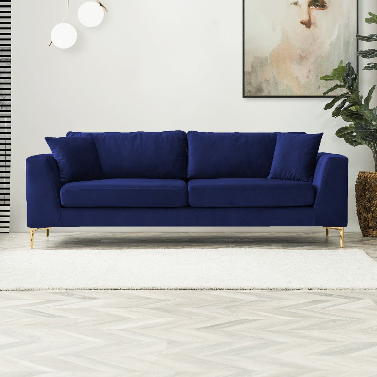 Milo Sofa (Blue Velvet)