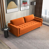 Daphne Modern Sofa (Burnt Orange - Velvet)