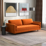 Daphne Modern Sofa (Burnt Orange - Velvet)