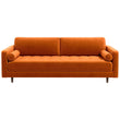 Daphne Modern Sofa (Burnt Orange - Velvet)