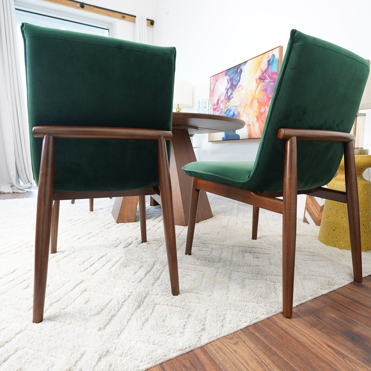 Moss Dark Green Velvet Dining Chair