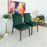 Moss Dark Green Velvet Dining Chair