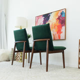 Moss Dark Green Velvet Dining Chair