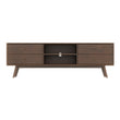 Noak Mid Century Modern Style Walnut Tv Stand Up To 72"