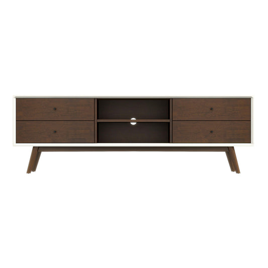 Noak Mid Century Modern Style White Tv Stand