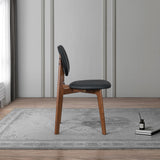 Kinsey Black Leather Dining Chair