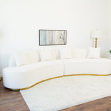 Otto Sofa Ivory Curvy Boucle