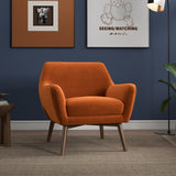 Penny Lounge Chair (Orange Velvet)