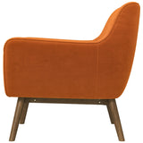 Penny Lounge Chair (Orange Velvet)