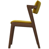 Ricco Dining Chair (Dark Yellow Velvet)