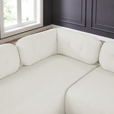 Richmond Ivory Boucle L Shaped Sectional Sofa Left Chaise