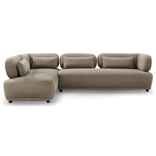 Richmond Left Facing Chaise Sectional Sofa (Mocha Boucle)