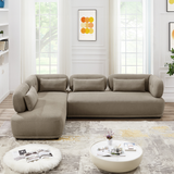 Richmond Left Facing Chaise Sectional Sofa (Mocha Boucle)