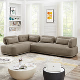 Richmond Left Facing Chaise Sectional Sofa (Mocha Boucle)