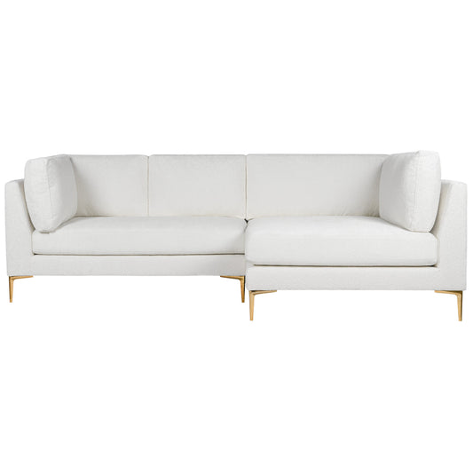 Chamberlain Right Facing Chaise Sectional Sofa (Beige Boucle)