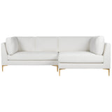 Chamberlain Right Facing Chaise Sectional Sofa (Beige Boucle)