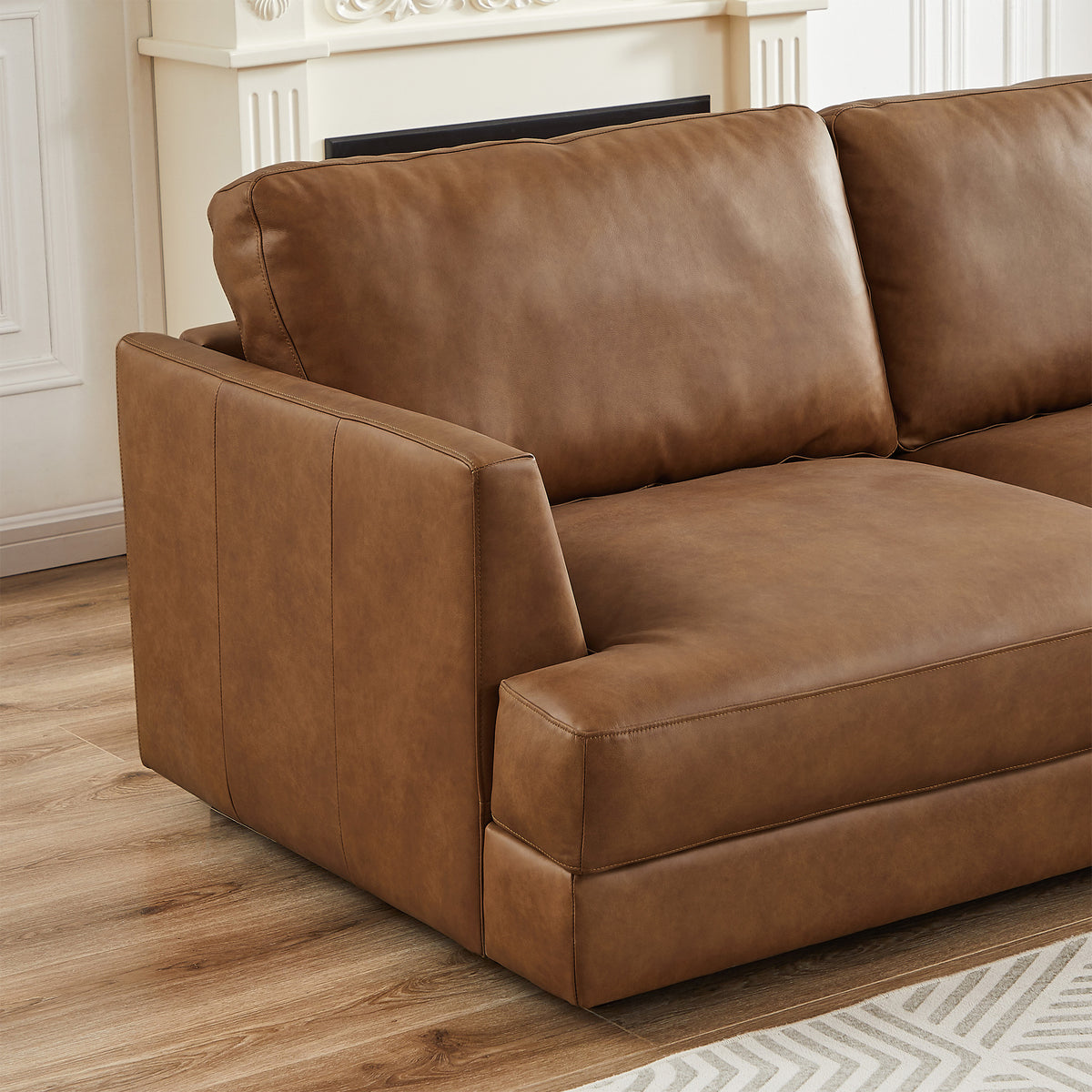 Glendale Sectional Right (Cognac Leather)