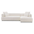 Kaynes Right Sectional Ivory Boucle Sofa
