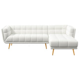 Kano L Shape Sectional Cream Boucle Sofa (Right Facing Chaise)