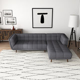 Kano Sectional Sofa (Dark Gray - Right Facing Chaise)