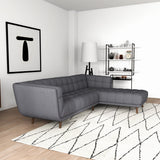 Kano Sectional Sofa (Dark Gray - Right Facing Chaise)