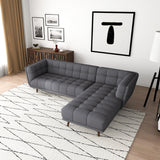 Kano Sectional Sofa (Dark Gray - Right Facing Chaise)