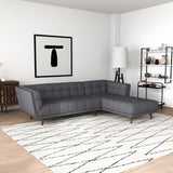 Kano Sectional Sofa (Dark Gray - Right Facing Chaise)