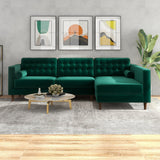 Olson Sectional Sofa (Green) Right Chaise