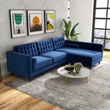 Olson Sectional Sofa (Midnight Blue) Right Chaise