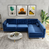 Olson Sectional Sofa (Midnight Blue) Right Chaise