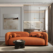 Donna Japandi Style Burnt Orange Boucle Sofa