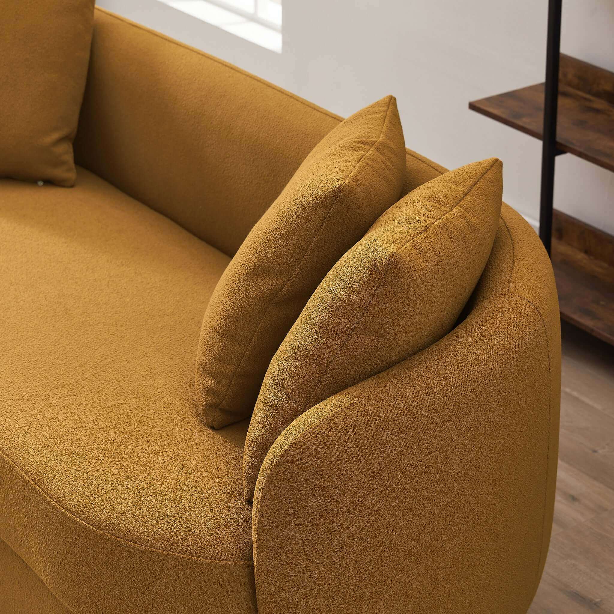 Dylan Modern Gold Boucle Sofa