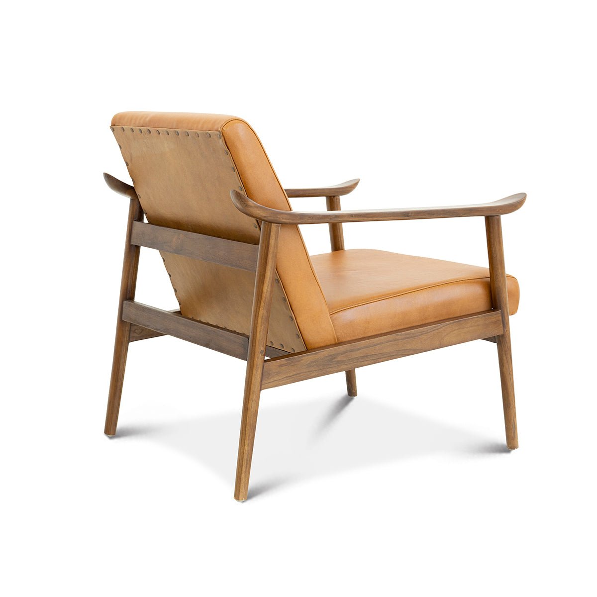 Mameda Tan Leather Lounge Chair