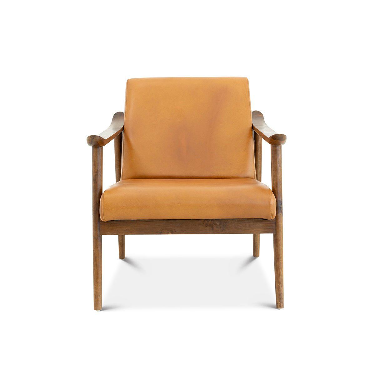 Mameda Tan Leather Lounge Chair